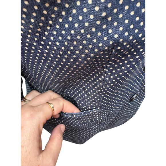 J.Crew Navy Cream Polka Dot Schoolboy Double Button Closure Blazer - 6 - Picture 6 of 11
